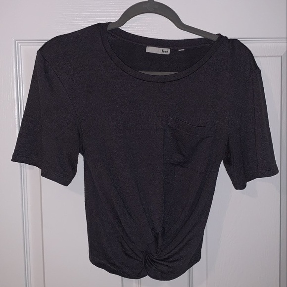 Grey cropped T-shirt - Picture 1 of 1